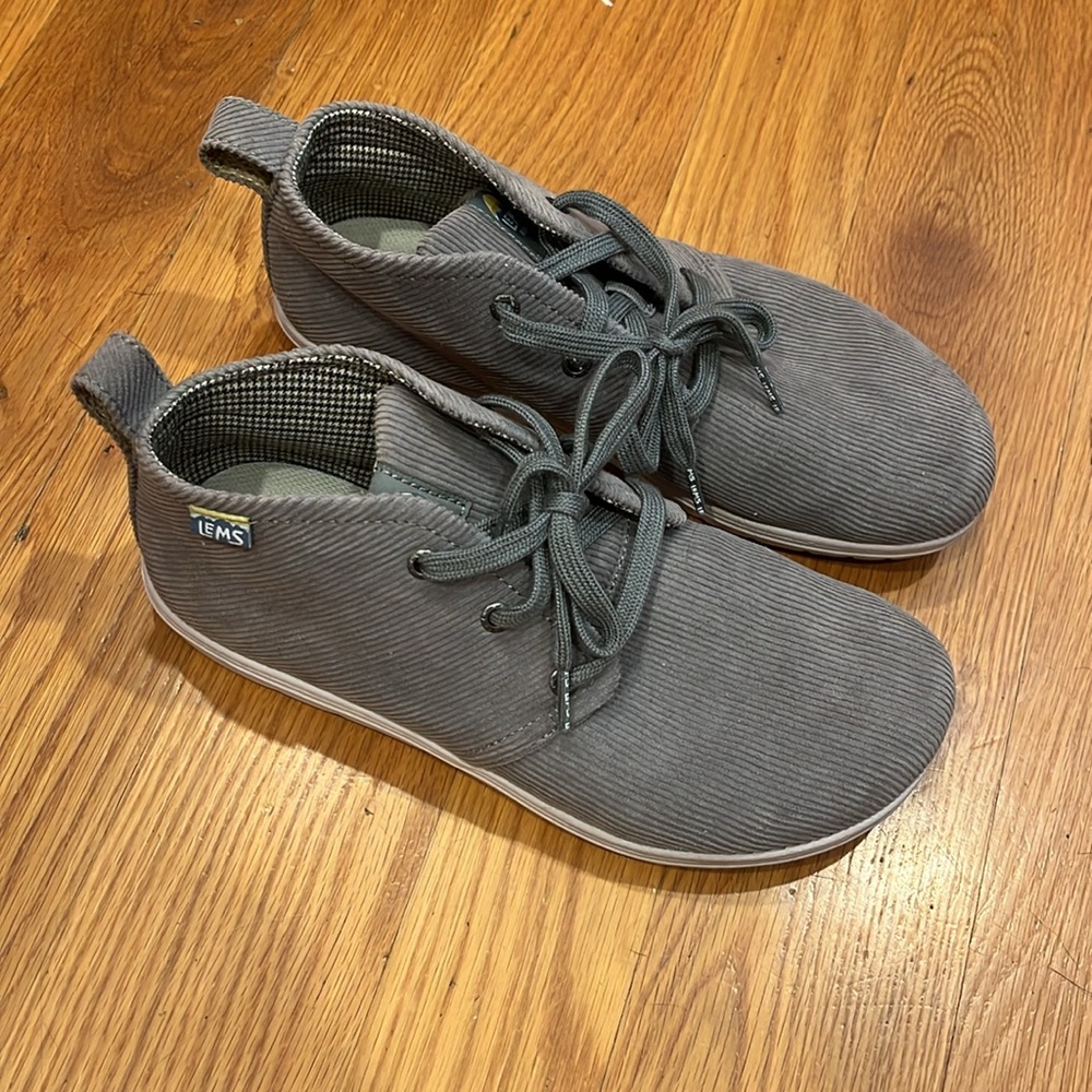 LEMS Chukka Corduroy Gray Moon Dust Size 8.5
